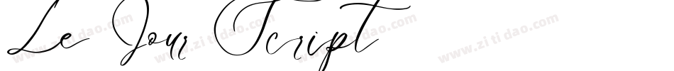 Le Jour Script字体转换